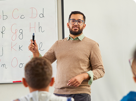 teacher in classroom
