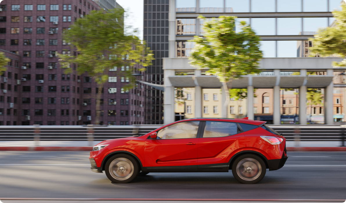 Red car