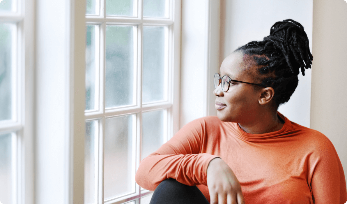 Lady Looking out window