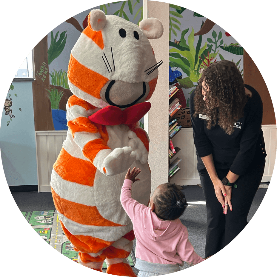 SECU Fat Cat with Child