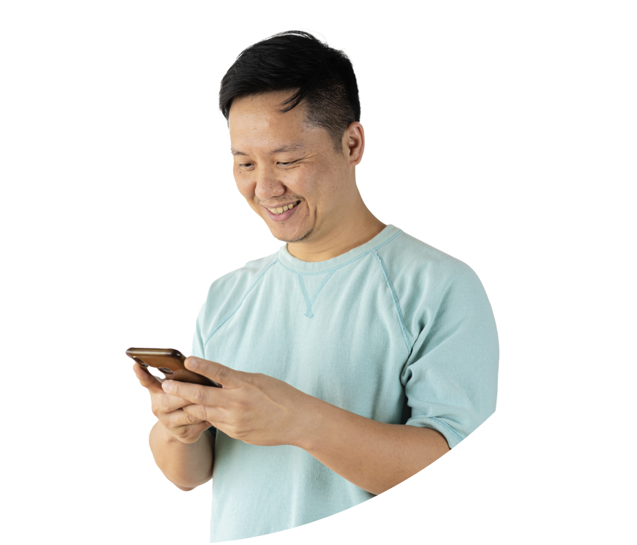 Man looking at his phone