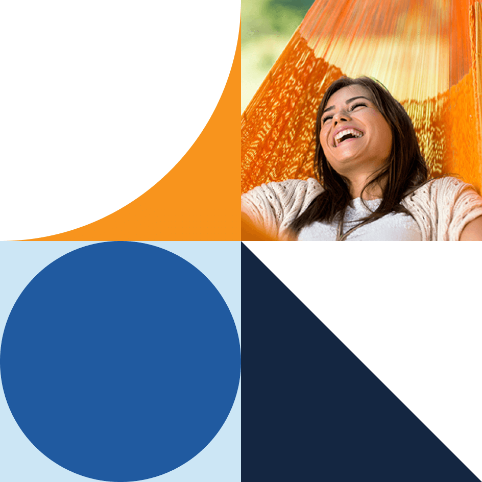 lady smiling in hammock