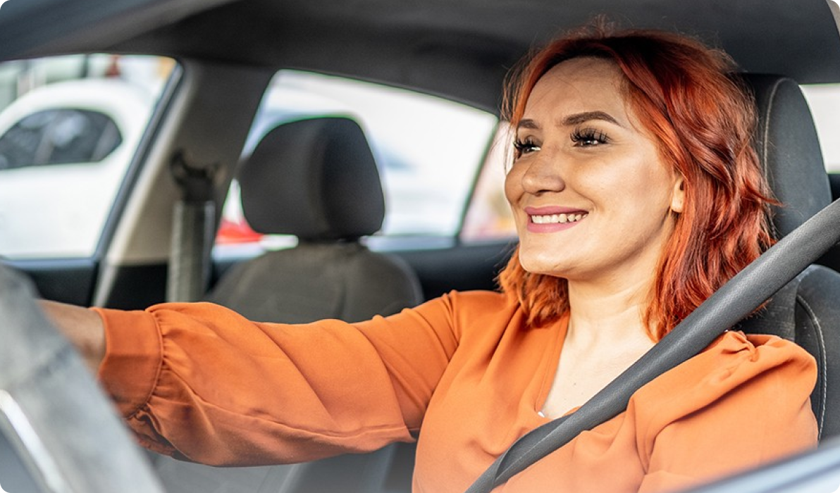 driving a car
