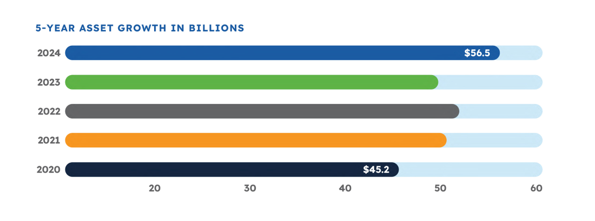 5-Year Asset Growth in Billions Chart