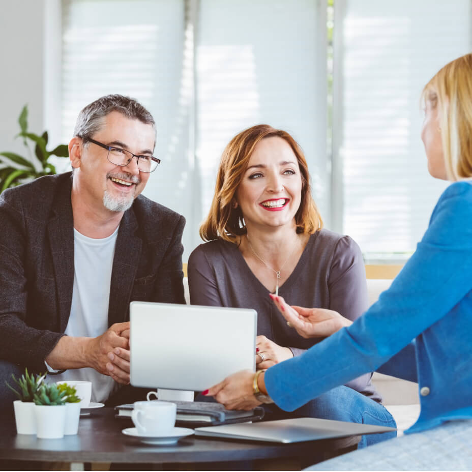 Couple meeting with a financial advisor