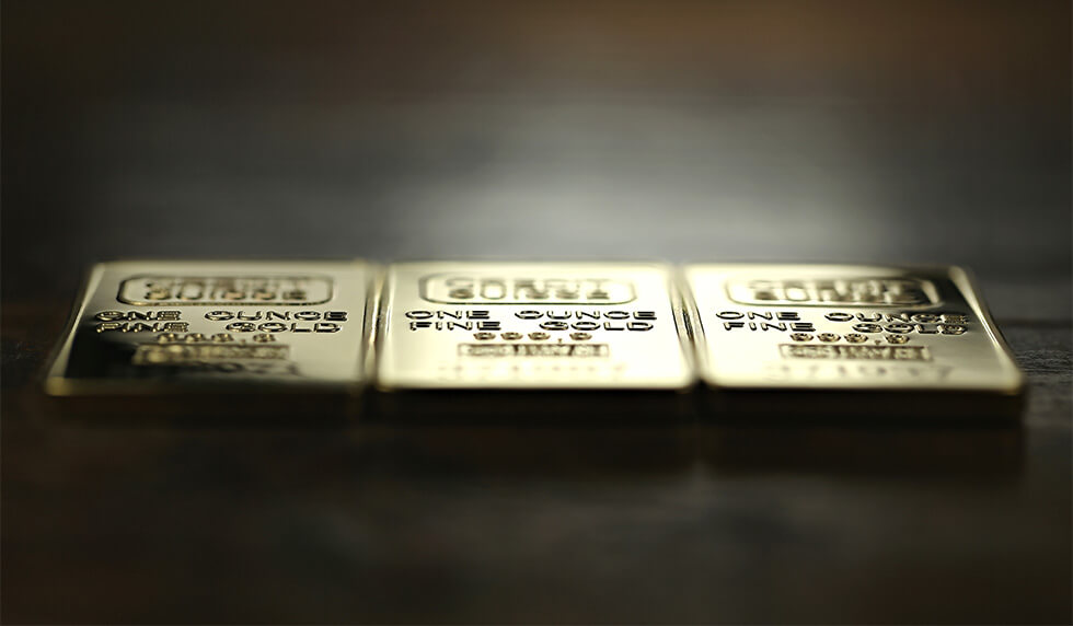 Three gold bars